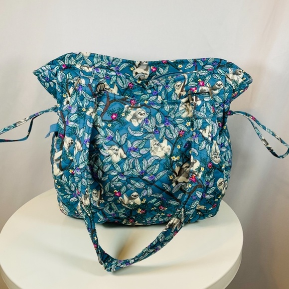 Vera Bradley Glenna Satchel Purse Bag Sloth Hanging Around Spring Break - Picture 2 of 7